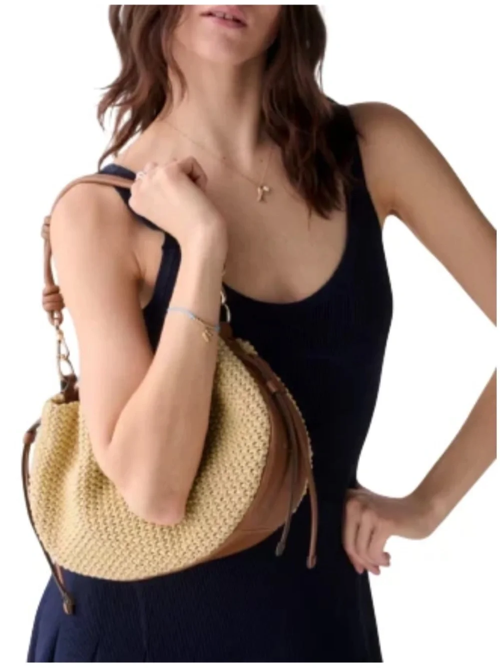 Kate Spade New York PINCH STRAW SHOULDER/CROSSBODY BAG NWOT
